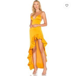 Lovers + Friends Yellow Aahmani Sunset Gown Ruffle Formal Dress (New/With Tags)